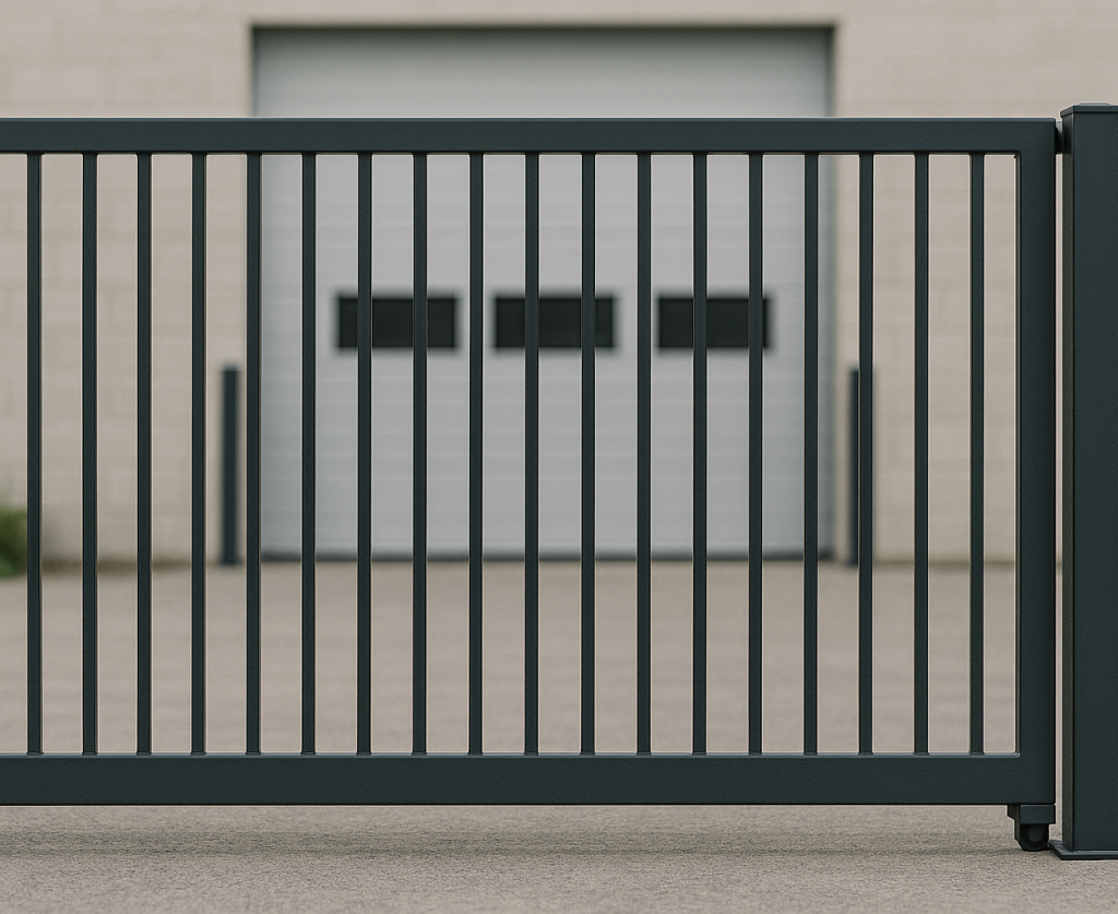 Security gate system, commercial facility